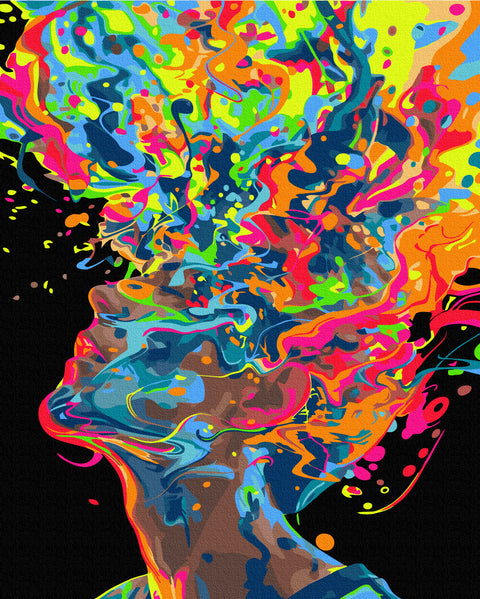 Malowanie po numerach na czarnym płótnie Eksplozja kreatywności (BSB0030)