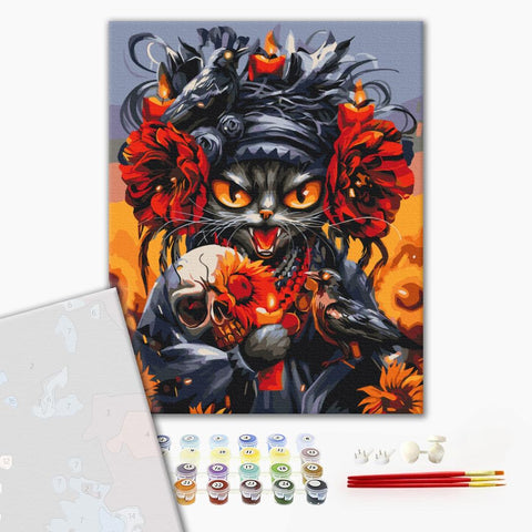 Premium malowanie po numerach Kot zemsty © Marianna Pashchuk (PBS53829)