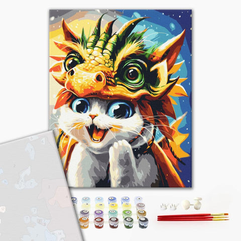 Premium malowanie po numerach Cat Dragon © Marianna Pashchuk (PBS53894)