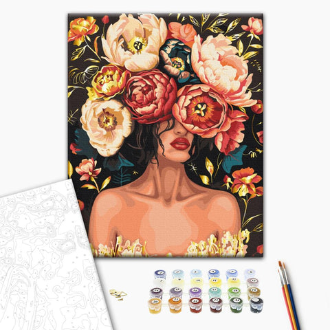 Malowanie po numerach Korona z płatków (BS54014)