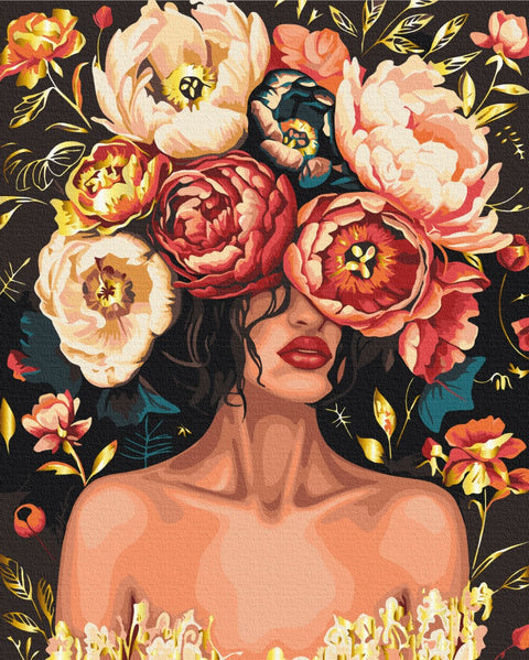 Malowanie po numerach Korona z płatków (BS54014)