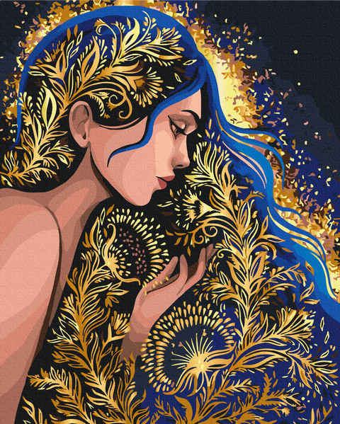 Malowanie po numerach Złota nimfa © Polina Skurikhina (BS54017)