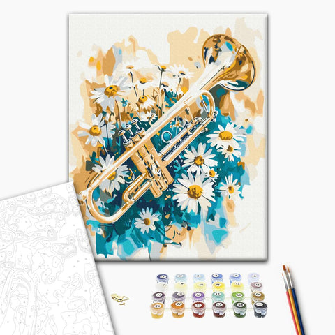 Malowanie po numerach Rura w stokrotki (BS54044)