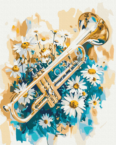 Malowanie po numerach Rura w stokrotki (BS54044)