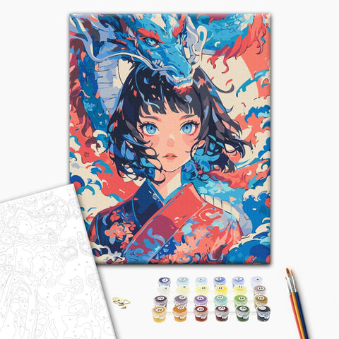 Malowanie po numerach Dziewczyna, która stała się smokiem (BS54078)