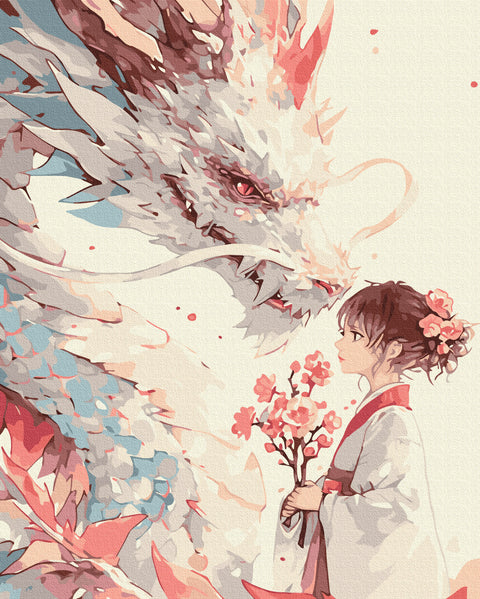 Malowanie po numerach Dziewczynka i jej smok (BS54083)