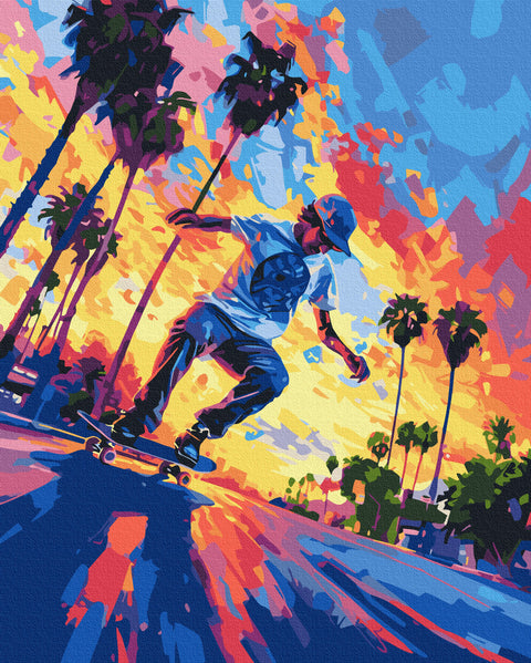 Malowanie po numerach Kalifornijski skateboarder (BS54108)