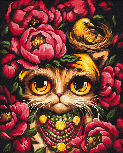 Malowanie po numerach Smutna kotka © Marianna Pashchuk (BS54144)