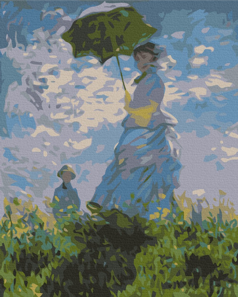 Premium malowanie po numerach Kobieta z parasolem. Claude Monet (PBS6441)