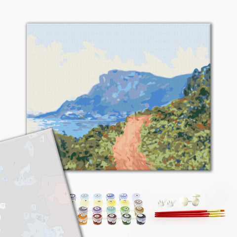 Premium malowanie po numerach Górska droga w Monako. Claude Monet (PBS51431)