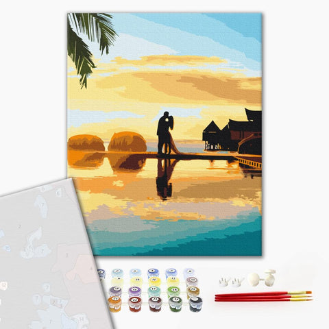 Premium malowanie po numerach Wschód miłości (PBS52863)