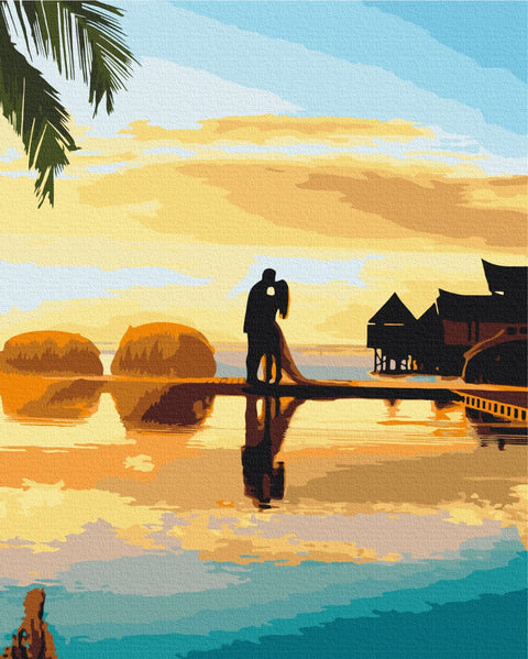 Premium malowanie po numerach Wschód miłości (PBS52863)