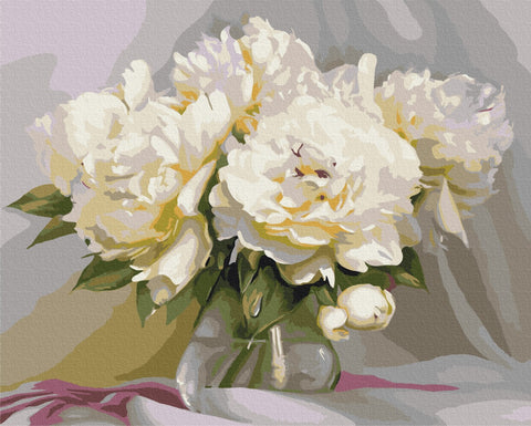 Premium malowanie po numerach Wyśmienita delikatność piwonii (PBS51373)