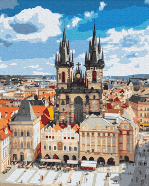 Premium malowanie po numerach Ratusz w Pradze (PBS51600)