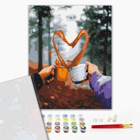 Premium malowanie po numerach Romantyczny ranek w lesie (PBS51340)