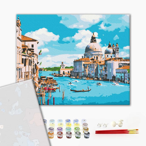 Premium malowanie po numerach Słoneczna Wenecja (PBS53247)