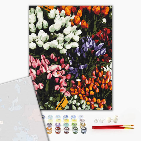 Premium malowanie po numerach Targi tulipanów (PBS52646)