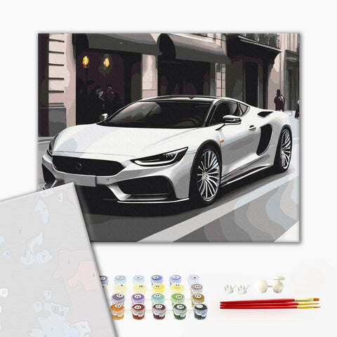 Premium malowanie po numerach Auto w mieście (PBS53756)