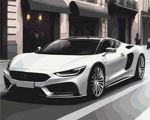 Premium malowanie po numerach Auto w mieście (PBS53756)