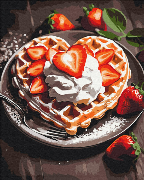 Premium malowanie po numerach Słodki deser (PBS53878)