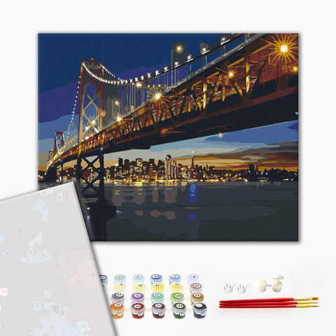 Premium malowanie po numerach Noc w San Francisko (PBS8127)