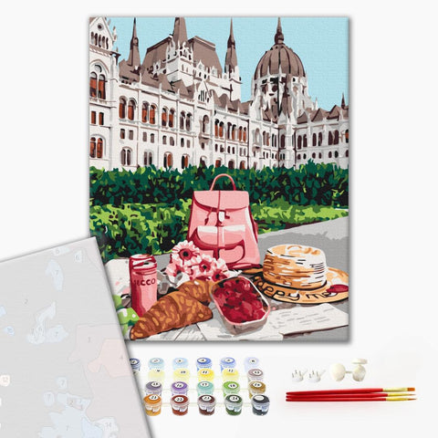 Premium malowanie po numerach Piknik w Budapeszcie (PBS51737)
