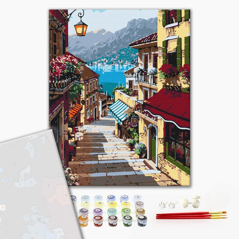 Premium malowanie po numerach Włoska ulica (PBS51962)