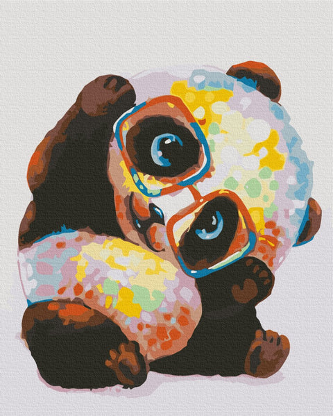 Premium malowanie po numerach Tęczowa panda (PBS52172)