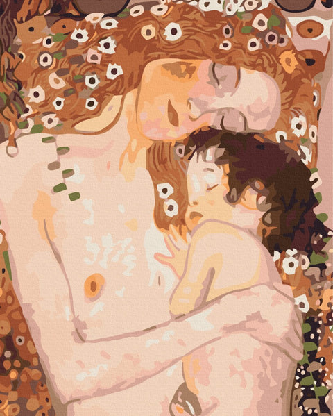 Premium malowanie po numerach Mama i dziecko. Gustav Klimt. (PBS52248)