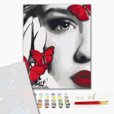 Premium malowanie po numerach Głębokie spojrzenie (PBS32250)