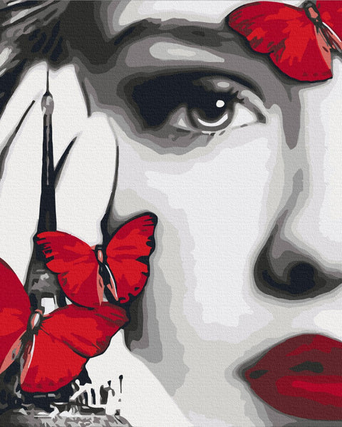 Premium malowanie po numerach Głębokie spojrzenie (PBS32250)