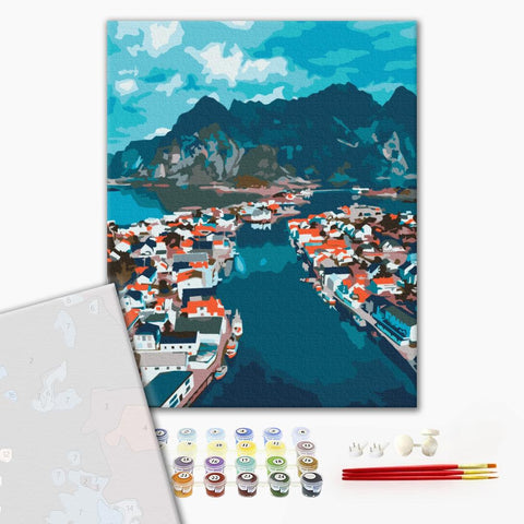 Premium malowanie po numerach Norweskie fiordy (PBS52474)