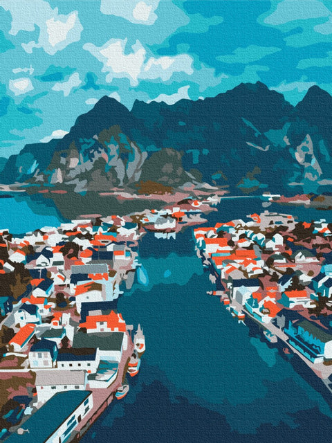 Premium malowanie po numerach Norweskie fiordy (PBS52474)
