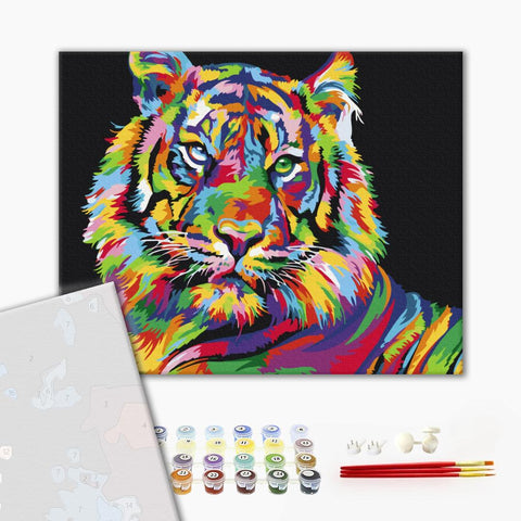 Premium malowanie po numerach Tygrys pop-art (PBS26176)