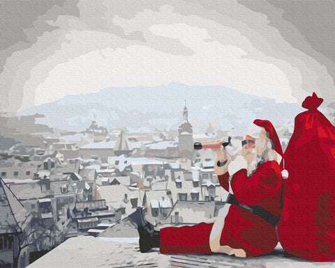 Premium malowanie po numerach Santa nie śpi (PBS26273)