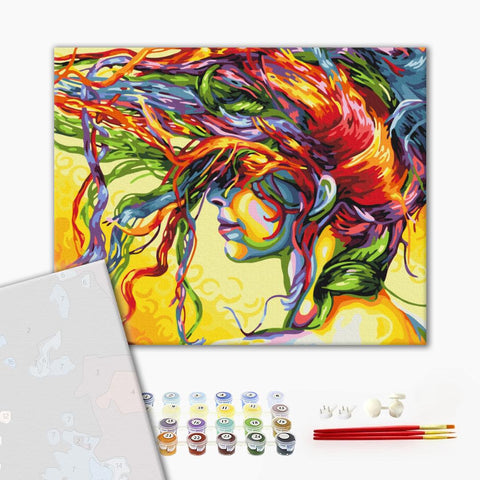 Premium malowanie po numerach Młoda kobieta. art (PBS28421)