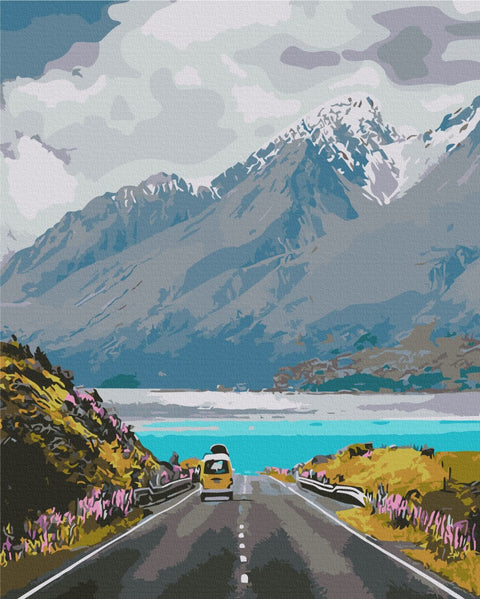 Premium malowanie po numerach Podróżować do gór (PBS31640)