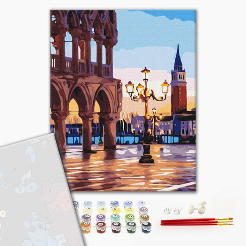 Premium malowanie po numerach Wieczorny plac Wenecji (PBS32268)