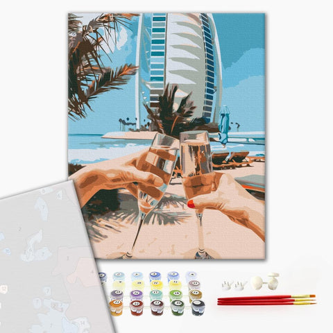 Premium malowanie po numerach Dubai na dwóch (PBS36347)