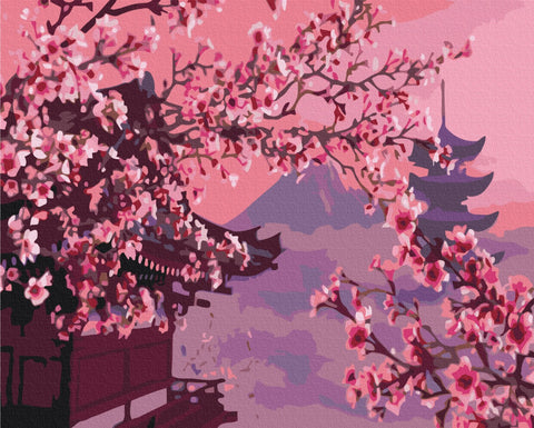 Premium malowanie po numerach Sakura w Japonii (PBS4748)