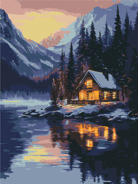 Malowanie po numerach Zimowy zachód słońca (RBS1023)