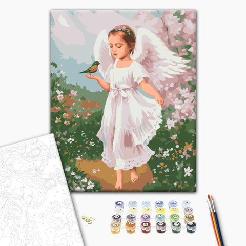 Malowanie po numerach Anioł z ptakiem (RBS53707)