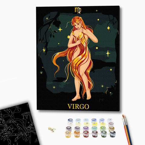 Malowanie po numerach na czarnym płótnie Diva © Solomiya Kovalchuk (BSB0034)