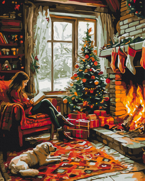 Malowanie po numerach Przytulność zimowego wieczoru (BS54208)