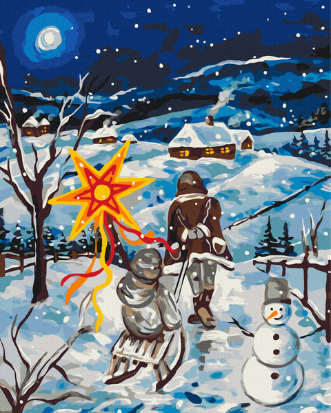 Malowanie po numerach Świąteczny wieczór © Karina Zimina (BS54203)