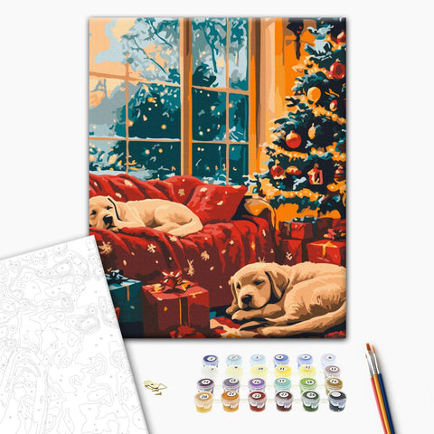 Malowanie po numerach Słodki sen w świąteczną noc (SBS031)