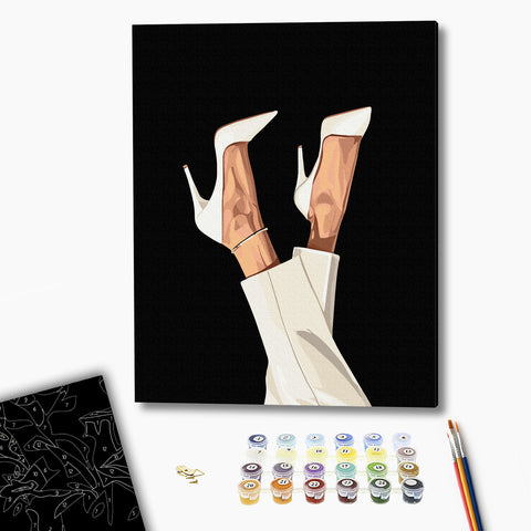 Malowanie po numerach na czarnym płótnie Krok w stronę sukcesu (BSB0048)