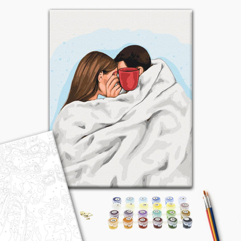 Malowanie po numerach Kawa dla dwojga ©Alla Berezovska (BS54224)