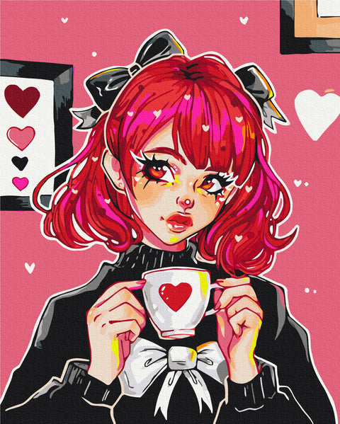 Malowanie po numerach Dziewczyna z zapachem miłości ©nila_art_art (BS54252)