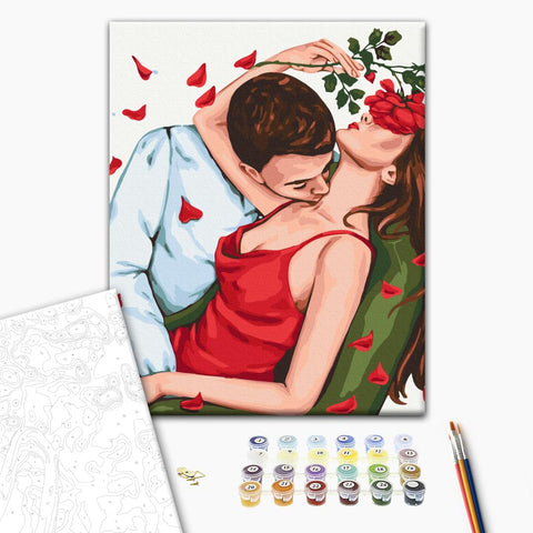 Malowanie po numerach Pocałunek róży © dia_alla (SBS036)